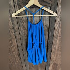 Royal Blue Braided Backless Tank